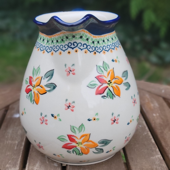 Polish Pottery Pitcher - Picture 2 of 7